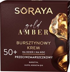 SORAYA Gold Amber BURSZTYNOWY KREM DO TWARZY 50+ przeciwzmarszczkowy