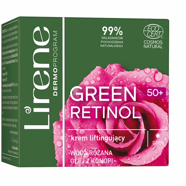 Lirene GREEN RETINOL 50+ krem liftingujący NA DZIEŃ