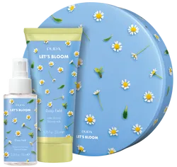 PUPA Let's Bloom Daisy Field ZESTAW PREZENTOWY mgiełka do ciała + mleczko pod prysznic + puszka