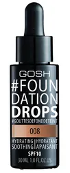 GOSH Foundation Drops SPF10 LEKKI PODKŁAD nawilżająco-kojący 008