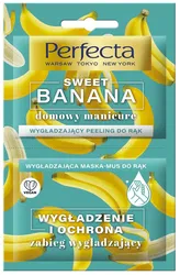 Perfecta Sweet Banana Peeling wygładzający+Maska mus wygładzająca do rąk 12ml