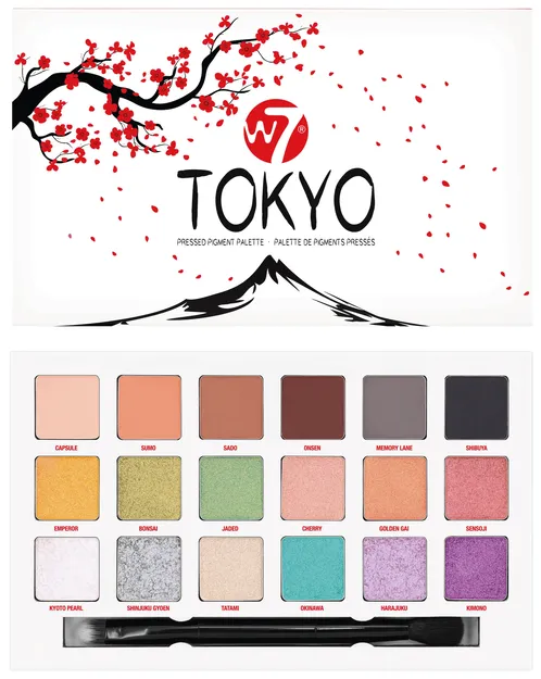 W7 TOKYO paleta prasowanych pigmentów