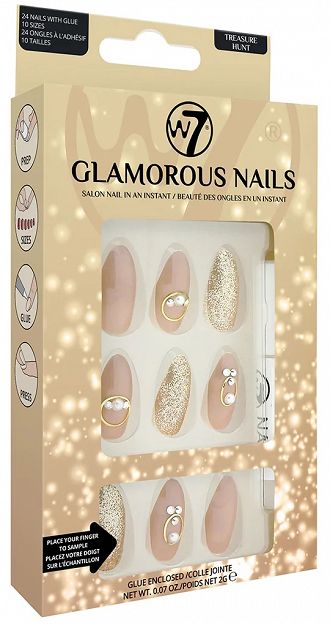 W7 Glamorous Nails SZTUCZNE PAZNOKCIE Treasure Hunt