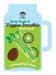 DR.MOLA Green Fruits & Veggies Smoothie MASKA W PŁACHCIE nawilżająco-kojąca