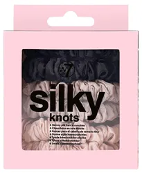 W7 SILKY KNOTS 6 Skinny Silk Hair Scrunchies ZESTAW JEDWABNYCH GUMEK DO WŁOSÓW Original