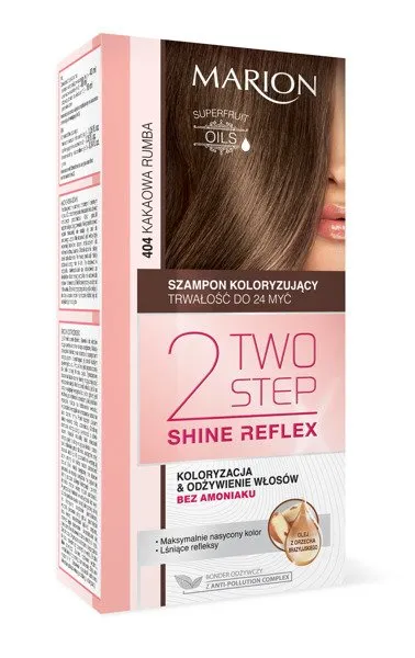 MARION Two Step szampon koloryzujący z odżywką 404 KAKAOWA RUMBA do 24 myć