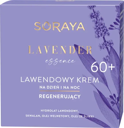 SORAYA Lavender LAWENDOWY KREM DO TWARZY 60+ regenerujący