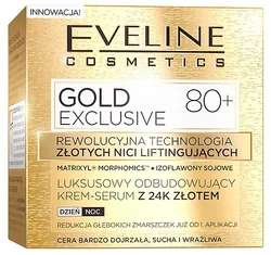 EVELINE Gold Lift Expert KREM-SERUM NA DZIEŃ I NOC 80+