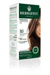 Naturalna Farba do włosów Herbatint • trwała • 5D JASNY ZŁOTY KASZTAN • seria ZŁOTA