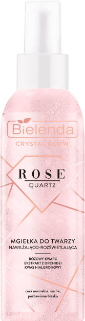 BIELENDA Crystal Glow Rose Quartz MGIEŁKA DO TWARZY nawilżająco-rozświetlająca
