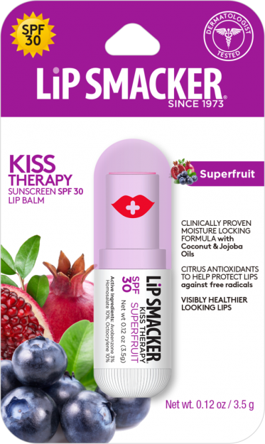 LIP SMACKER Kiss Therapy leczniczy balsam do ust o smaku granatu i borówek SUPERFRUIT