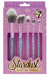 W7 STARDUST 5 Glitter Makeup Brush Set ZESTAW PĘDZLI