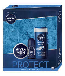 NIVEA Men Protect ZESTAW 3-ELEMENTOWY krem + deo-roll + żel pod prysznic