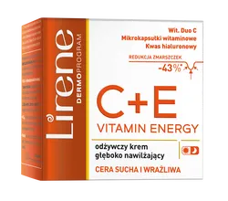 LIRENE C+E Vitamin Energy ODŻYWCZY KREM cera sucha i wrażliwa