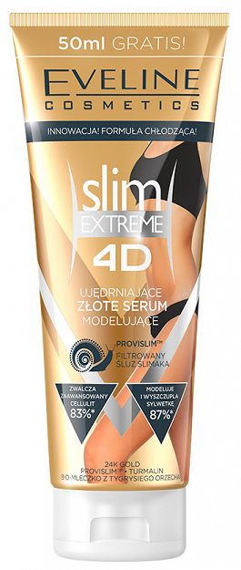 Eveline 4D Slim Extreme ZŁOTE SERUM MODELUJĄCE