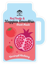 DR.MOLA Red Fruits & Veggies Smoothie MASKA W PŁACHCIE rewitalizująco-uelastyczniająca