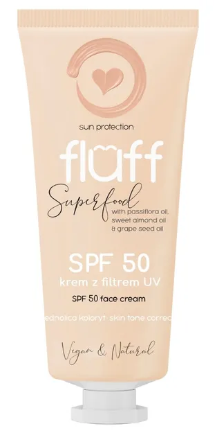 FLUFF Sun Protection KREM WYRÓWNUJĄCY KOLORYT SPF50