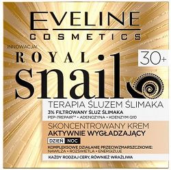 EVELINE Royal Snail KREM DO TWARZY 30+ aktywnie wygładzający KURACJA ŚLUZEM ŚLIMAKA
