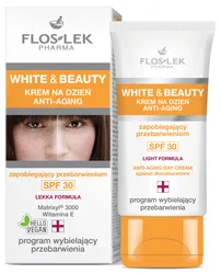 FLOSLEK White & Beauty KREM ANTI-AGING SPF30 zapobiegający przebarwieniom