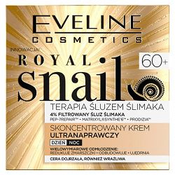 EVELINE Royal Snail KREM DO TWARZY 60+ ultranaprawczy KURACJA ŚLUZEM ŚLIMAKA